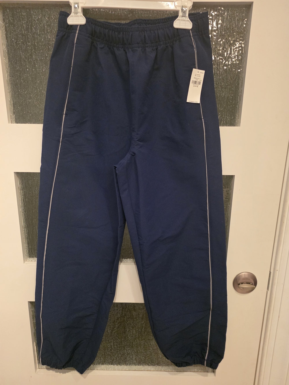 Boy's Old Navy Navy Track Joggers with White Piping